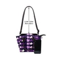 thumbnail image 5 of Single Shoulder Bag Rivet Bag 7.48×7.48×3.94in Removable Shoulder Belt Can Be Held Or Diagonal Across A Variety Of Matching Styles Violet Retro Houndstooth_1, 5 of 6