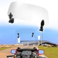 thumbnail image 2 of 37cm Motorcycle Windshield Clear Lens Adjustable Clip Windshield Extension Universal Fit for Most Motorcycle Scooter, 2 of 6