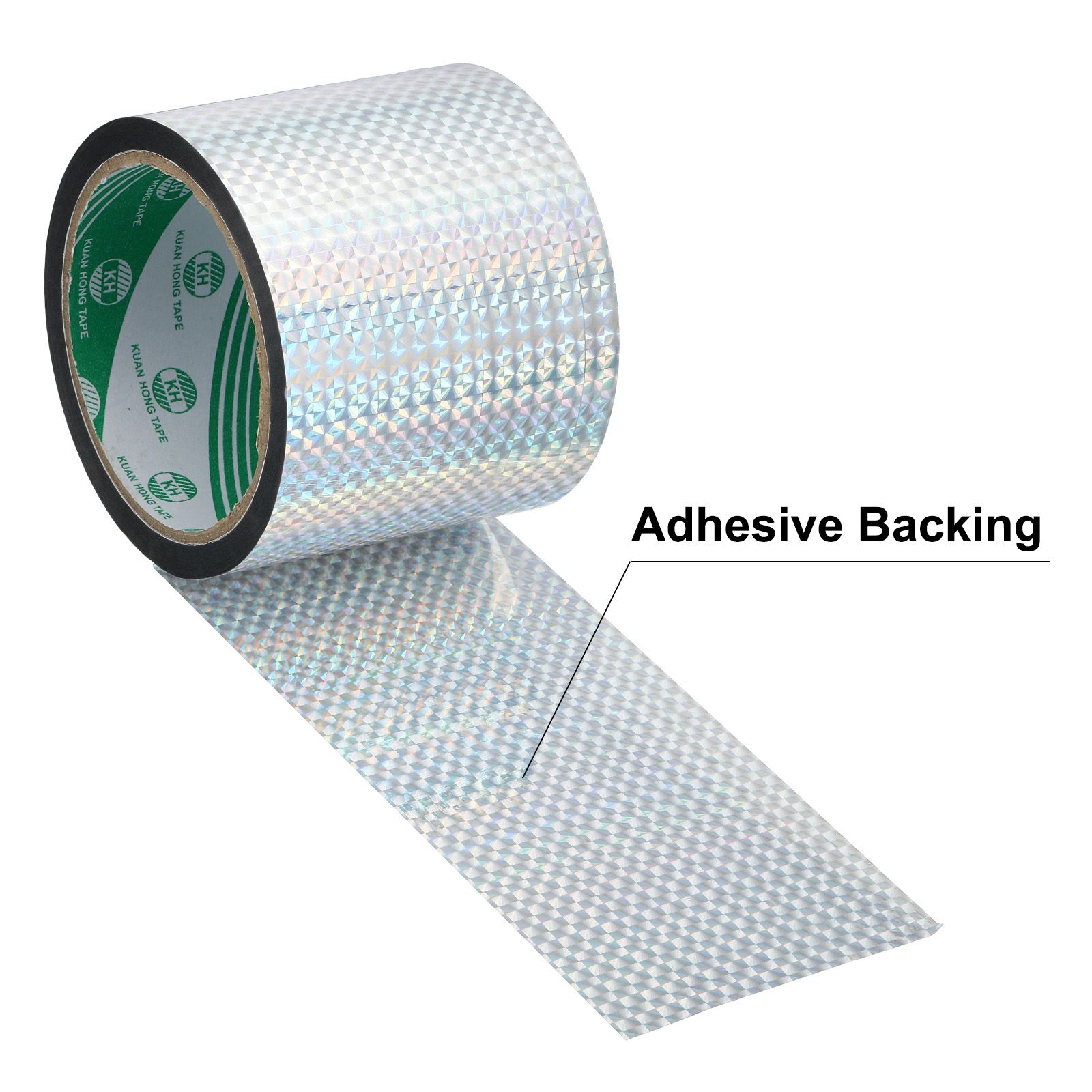 Unique Bargains Prism Tape Set Holographic Reflective Tape 3.1in x 55yd Silver
