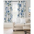thumbnail image 2 of Spring Blue Floral Blackout Curtains 90 Inches Long for Bedroom, Ombre Garden Flower Botanical Blooms Thermal Insulated Room Darkening Black Out Window Curtain Panels Grommet Drapes for Living Room, 2 of 8