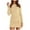 Khaki, variant on LYXSSBYX Womens Long Sleeve Dress Hot Sale Clearance Women's Fashion Casual Long Sleeve Round Neck Solid Drawstring Dress
