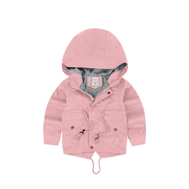Abrigo De Invierno Para Niños Pequeños Niños Prendas De Abrigo Chaquetas Chaquetas Con Capucha De Lana Chaqueta Con Cremallera Sudadera Rosa Odeerbi LM103-634