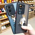 thumbnail image 2 of Matte Case for VIVO V25 V23E V23 V21 V20 V19 V17 V15 V11 Z1 Z6 T1 S16 PRO 5G Case Funda Capa Shell Cute Cat Cartoon Illustration, 2 of 5