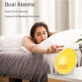 thumbnail image 5 of Wake Up Light Sunrise Despertador para niños, personas que duermen mucho, dormitorio, con simulación de amanecer, ayuda para dormir, alarmas duales, radio FM, repetición, luz nocturna, luz diurna, 7 c, 5 of 5