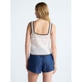 thumbnail image 3 of Free Assembly Women's Embroidered Square Neck Cotton Tank Top, Sizes XS-XXL, 3 of 5