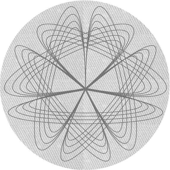 Ahgly Company Machine Washable Indoor Square Transitional Platinum Gray Area Rugs, 3' Square