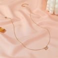 thumbnail image 3 of Teissuly Ladies Fashion Diamond Necklace Double Peach Heart Pendant Clavicle Chain Necklace Teissuly WER202401270890, 3 of 6