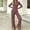 Wine, variant on Women's Striped Collared V Neck Long Sleeve Slim Top Flare Pants 2 Piece Outfit, Stretch Casual Loungewear Matching Set Blue L(L)