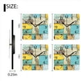 thumbnail image 3 of Square Wall Clock,Collage Of Rustic Wooden Planks In Various Shades And Shapes,Silent Non-Ticking Wall Clock Decor for Home Office Kitchen Living Room Bedroom(10inch), 3 of 4