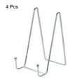 thumbnail image 3 of Uxcell 6 Inch Plate Stands for Display, Iron Easel Holder Silver Tone for Picture Frame 4 Pack, 3 of 5