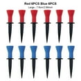 thumbnail image 2 of Lot de 12 T-Shirts de Golf Balle en Plastique Support Stable Portable Réutilisable Extérieur Intérieur Accessoires d'Entraînement de Golf Apprenants 6 Pcs Rouge+6 Pcs Bleu 76mm, 2 of 9