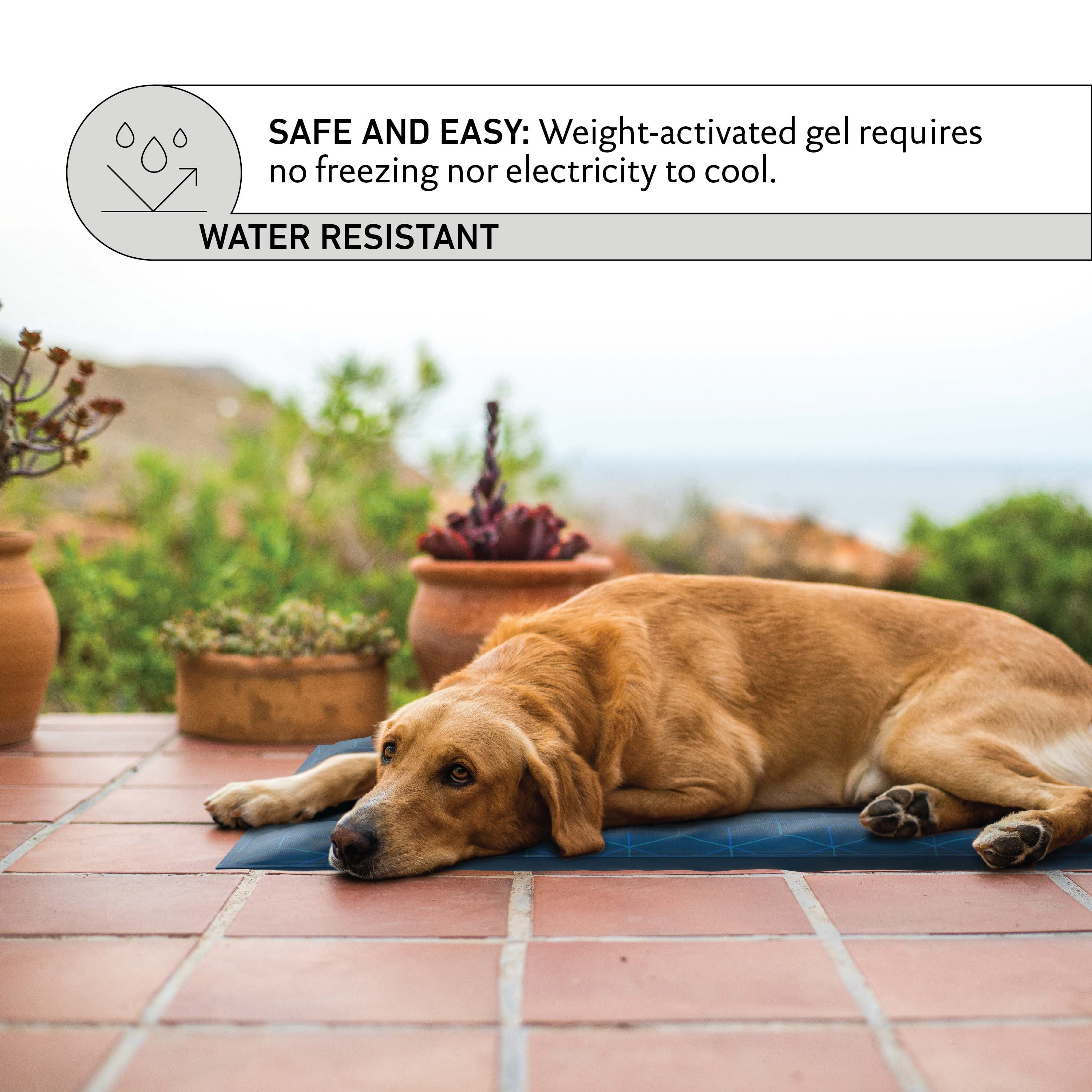 Reversible Dog Cooling Mat, Pressure-Activated Dog Cooling Mat with Gel Technology