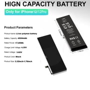 LRSE Replacement Battery for iPhone 12/12 Pro, 4500mAh Li-Ion Premium High Capacity 0 Cycle iPhone 12/12 Pro Battery Replacement with Cell Phone Repair Kit