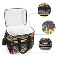 thumbnail image 6 of FORMRS Insulated Cooler Bag 24 Cans Capacity Soft Leakproof Lunch Box with Side Pockets, Black Sardines Pattern, 6 of 7
