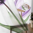 thumbnail image 5 of Purple Tulips Sheer Curtains 63 Inches Length 2 Panels Set, Window Sheer Curtains for Living Room/Bedroom, Watercolor Floral Wildflower Green Plant Light Filtering Rod Pocket Curtain 52'' x 63'' x 2, 5 of 7