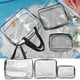 thumbnail image 1 of Neceser transparente de PVC para viajes y playa: almacenamiento impermeable y reforzado para maquillaje, artículos de aseo y productos esenciales., 1 of 9
