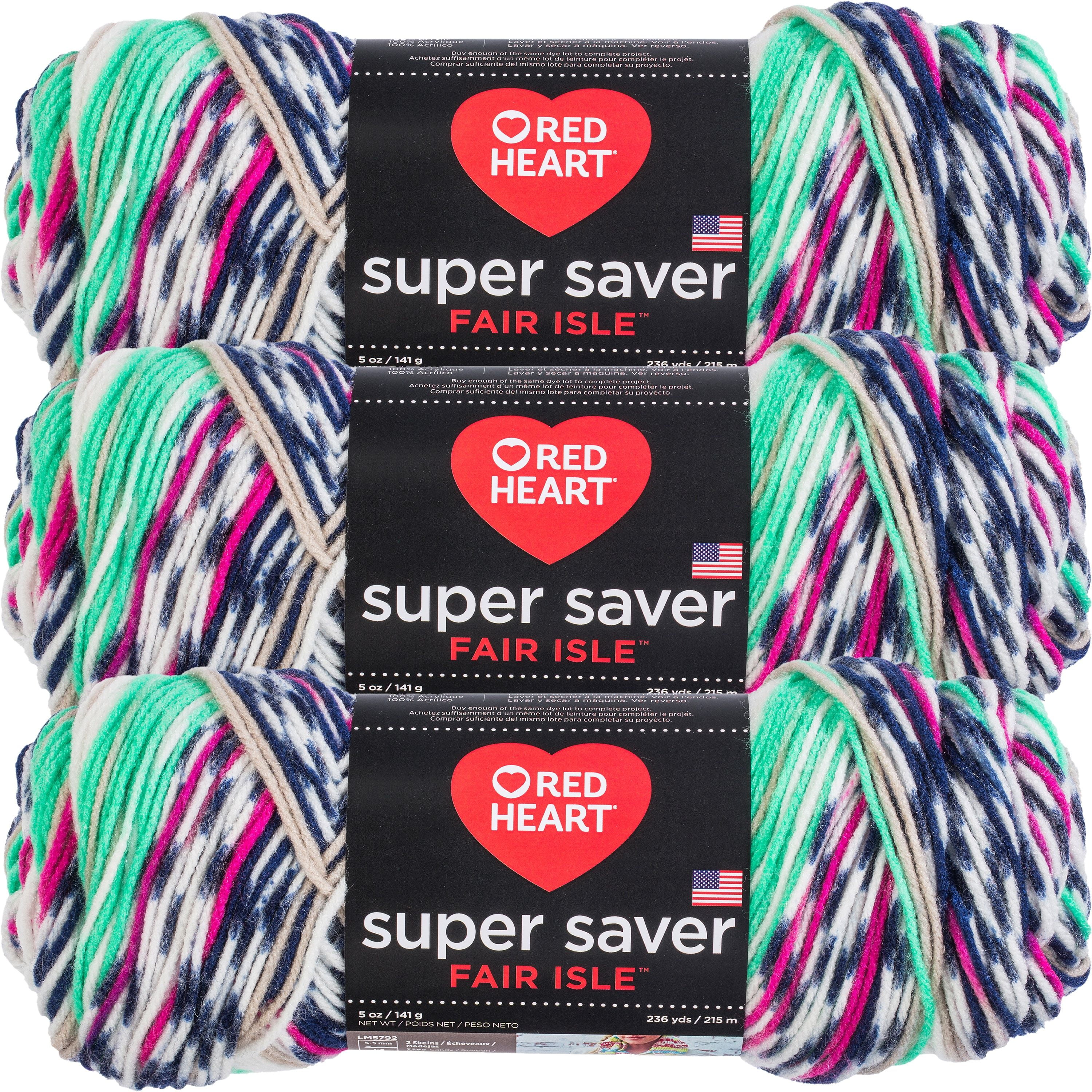 Red Heart Super Saver Fair Isle YarnDerby, Multipack Of 3 Walmart