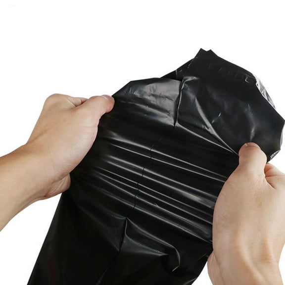 Soimiss 100pcs Black Waterproof Mailer Envelope Lightweight LDPE Shipping Bags for Storage Use