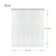 thumbnail image 7 of Barossa Design Clear Shower Curtain Liner 82 Width by 74 Height with Free Hooks - 6 Bottom Magnets, Waterproof PEVA Shower Liner, 7 of 7