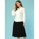 thumbnail image 3 of Blusa de trabajo Allegra K Cuello vintage Manga larga Mujer Blanco M, 3 of 5