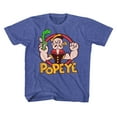 thumbnail image 1 of Popeye T-Shirt Jeunesse Vintage Royal aux Épinards, 1 of 2