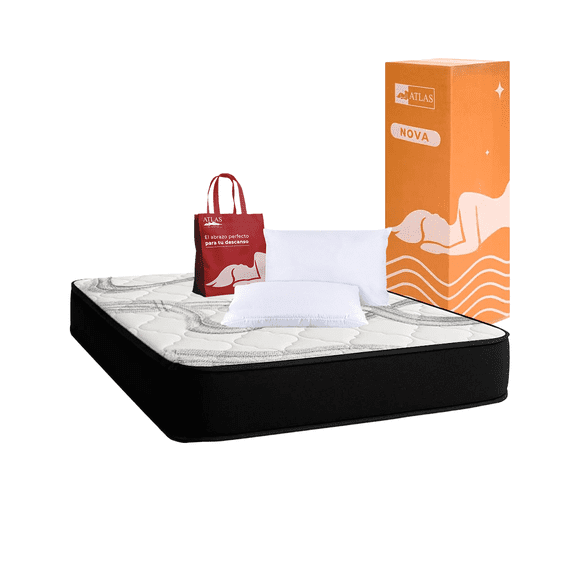 Colchón en Caja Nova Prime Matrimonial Atlas Más Almohadas