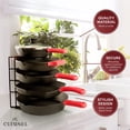 thumbnail image 3 of Cuisinel Pan Rack Organizer for Kitchen Cabinet Heavy Duty 60lbs Capacity 12”, 3 of 8