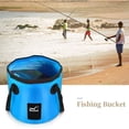 thumbnail image 4 of Cubo plegable con asa, contenedor de agua plegable liviano de 5 galones (20 L), cubo plegable portátil para pescar, acampar, 4 of 5