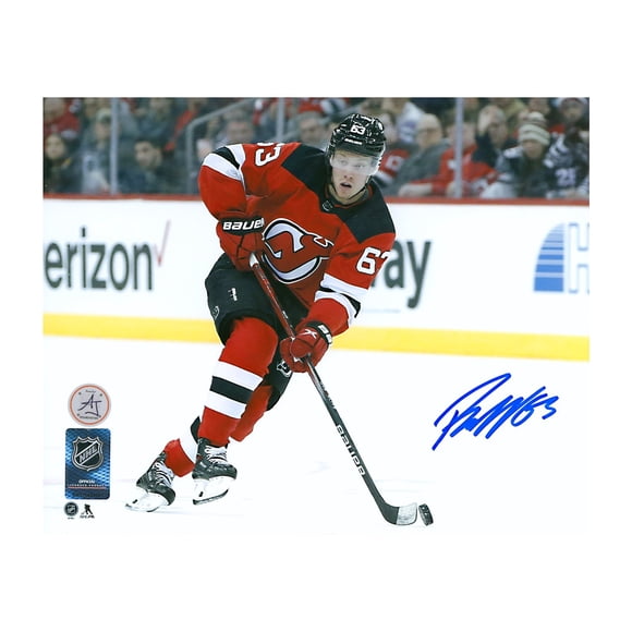 Jesper Bratt Autographed New Jersey Devils Hockey 8x10 Photo