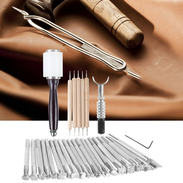 Leather Craft Kit Leather Tool, 28PCS/Set Leather Working Tool, For Leather Work DIY Craft
