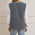 thumbnail image 6 of Women's Velvet Two In One Lapel Sleeveless Vest Jacket Faux Fur Like Winter Fashion, 6 of 6