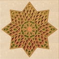 thumbnail image 1 of Ahgly Company Indoor Square Patterned Cardboard Brown Gold Area Rugs, 4' Square, 1 of 6