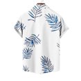 thumbnail image 4 of ZCFZJW Big and Tall Regular Fit Mens Hawaiian T-Shirts Trendy Summer Short Sleeve Tropical Floral Pattern Graphic Holiday Vacation Beach Tees Tops with Pockets Light Blue XL, 4 of 4
