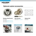 thumbnail image 6 of Houzer Platus 26 in Gray Fireclay Undermount Square Single Bowl Kitchen Sink - PTU-2800 GR, 6 of 7