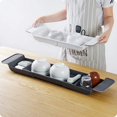 thumbnail image 4 of Estante de bañera con drenaje retráctil Estante de almacenamiento de inodoro sin perforaciones para cocina Estante de bañera para baño, 4 of 4