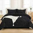 thumbnail image 4 of Queen Comforter Set 7 Piece Black - Bed in a Bag Queen Boho Lightweight Fluffy Tufted Bedding Sets with Comforter, Sheets, Pillowcases & Shams, 4 of 14