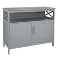 thumbnail image 3 of Hassch Kitchen Sideboard Wooden Double-Doors Buffet Cabinet, Unit Display Storage Cabinet, Gray, 3 of 8