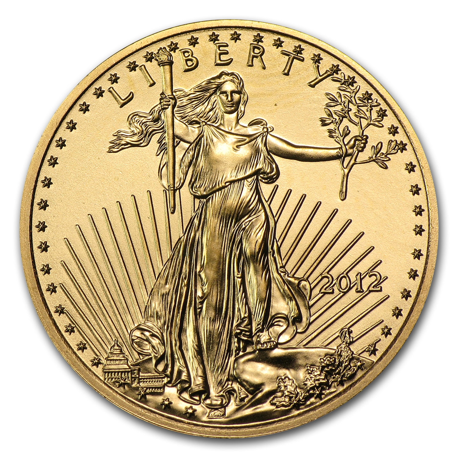 2012 1/4 oz American Gold Eagle BU - Walmart.com