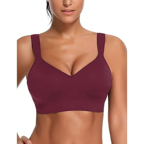 Haut de Yoga Sport Confortable Uni à Col en V pour Femmes, Camisole Sans Traces, sous-Vêtements, Soutien-Gorge