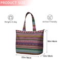 thumbnail image 4 of Purple Boho Tribal Stripes and Hearts Pattern Travel Tote Bags for Women Carry On,Large Weekender Bags for Women Travel,Multi Functional Duffle Bag for Work,Shopping,Sports, 4 of 5