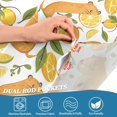thumbnail image 4 of Funny Baby Capybaras and Orange Valance Curtains Rod Pocket for Kitchen Living Room Windows Farmhouse Decor 54x18, 4 of 6