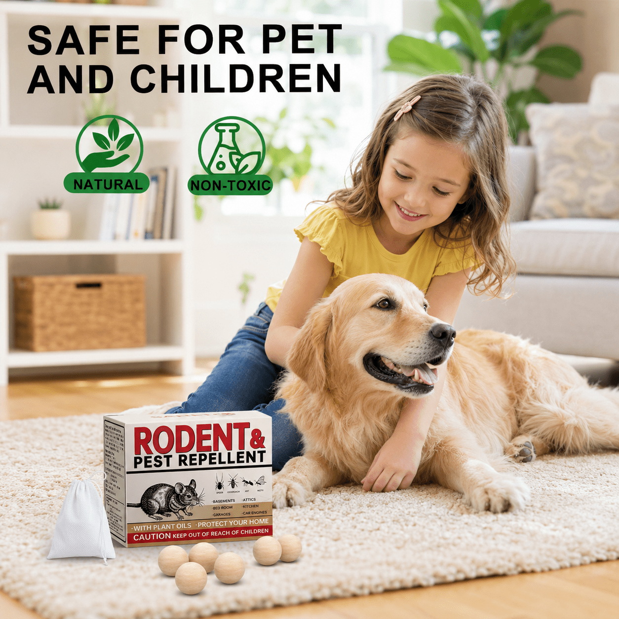 RodentRepellent 72 Balls, MouseRepellent Indoor for House, Car & Garage – Safe & Natural Peppermint Oil Moth Balls for Rodents, Rat & MiceRepellent for Home, Office, & Outdoors