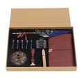 thumbnail image 2 of 11Pcs Feather Quill Pen Set For Beginners, Antique Refillable Ink Dip Pens For Writing, Drawing, Signature, Wedding, Birthday Gifts, With Notebook, 2 of 8