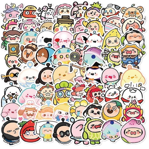 134-Piece Egg Party Game Stickers - Non-Repeating Waterproof DIY Decorations for Notebooks, Phones, and More