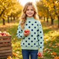 thumbnail image 4 of Grblisyd Mock Neck Sweatshirt for Girls Cute Polka Dot Sweater Long Sleeve Pullover Tops Back To School Outfits, 4 of 7