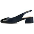 thumbnail image 3 of Journee Womens Sammie Sling Back Cap Toe Block Heel Pumps, Widths Available, 3 of 9