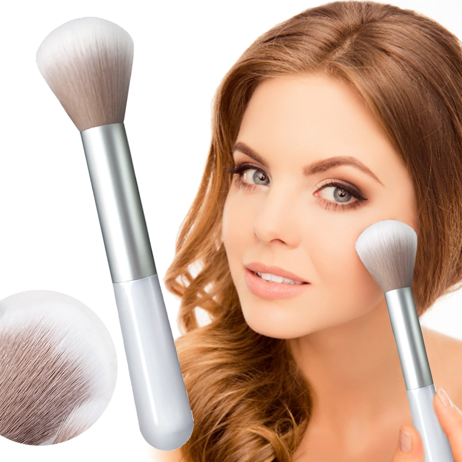 Color for Eyes Makeup Brush Foundation Face Makeup Brushes Korean Foundation Makeup Makeup Brush for Foundation Concealer Sponge with Handle Brush Set without Bag 12 Days of Face Brushes Wet And Wild