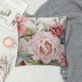 thumbnail image 2 of COMIO Pink Peony Floral Throw Pillow Covers Spring Decorative Couch Pillow Case Outdoor Farmhouse Sofa Cushion Cover Decor for Bed Living Room, 2 of 5