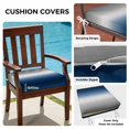 thumbnail image 3 of Outdoor Patio Cushion Covers 4 Pack Blue Grey Ombre Patio Chair Cushion Covers with Ties and Zipper Gradient Gradual Color Waterproof Outdoor Seat Cushion Covers for Patio Furniture 22"x22", 3 of 9