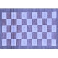 thumbnail image 1 of Ahgly Company Machine Washable Indoor Rectangle Checkered Blue Modern Area Rugs, 2' x 3', 1 of 4